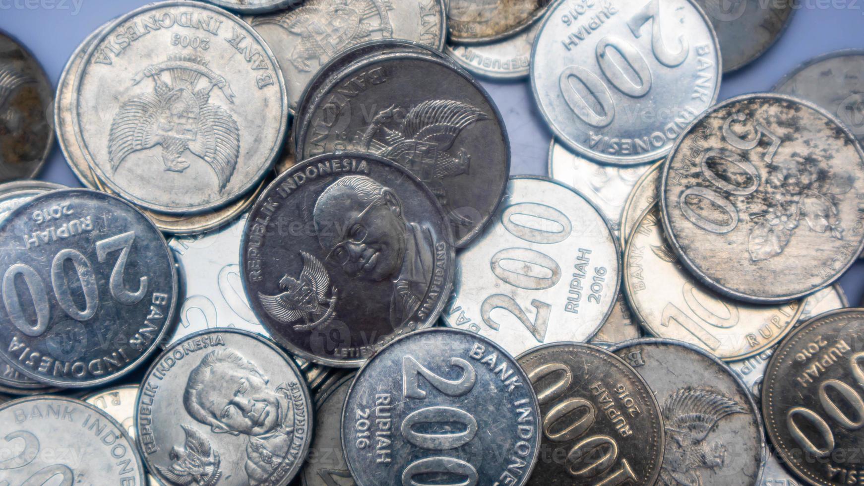 mucchio di rupia monete come sfondo foto