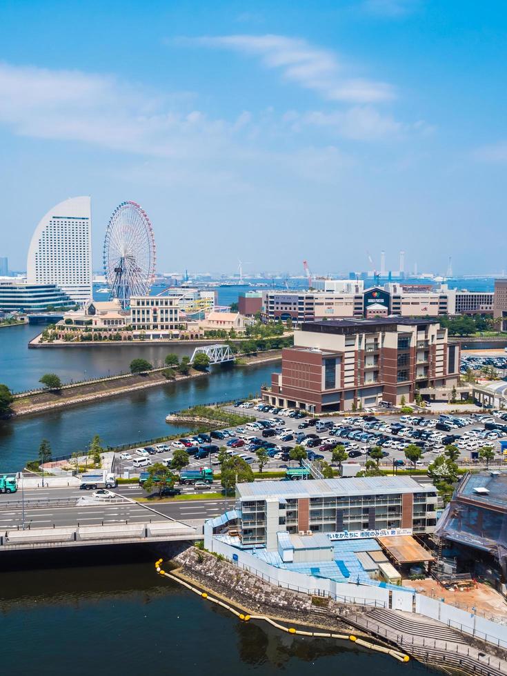 skyline di yokohama in giappone foto