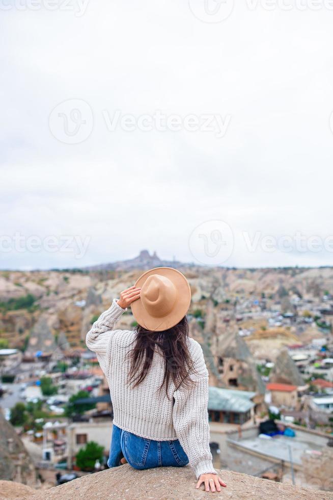 donna viaggiatore nel cappadocia, tacchino foto