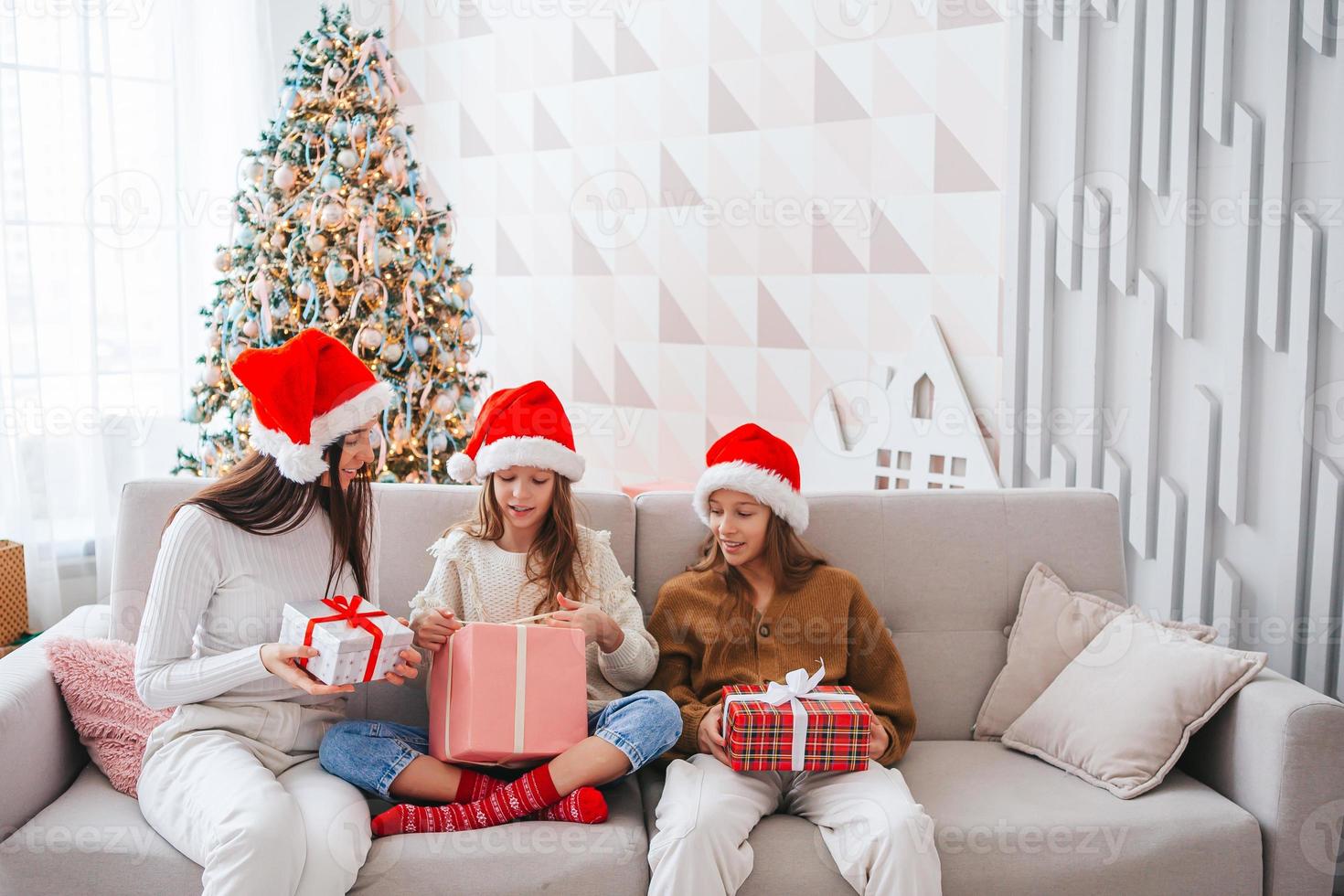 famiglia tempo per Natale celebrazione foto