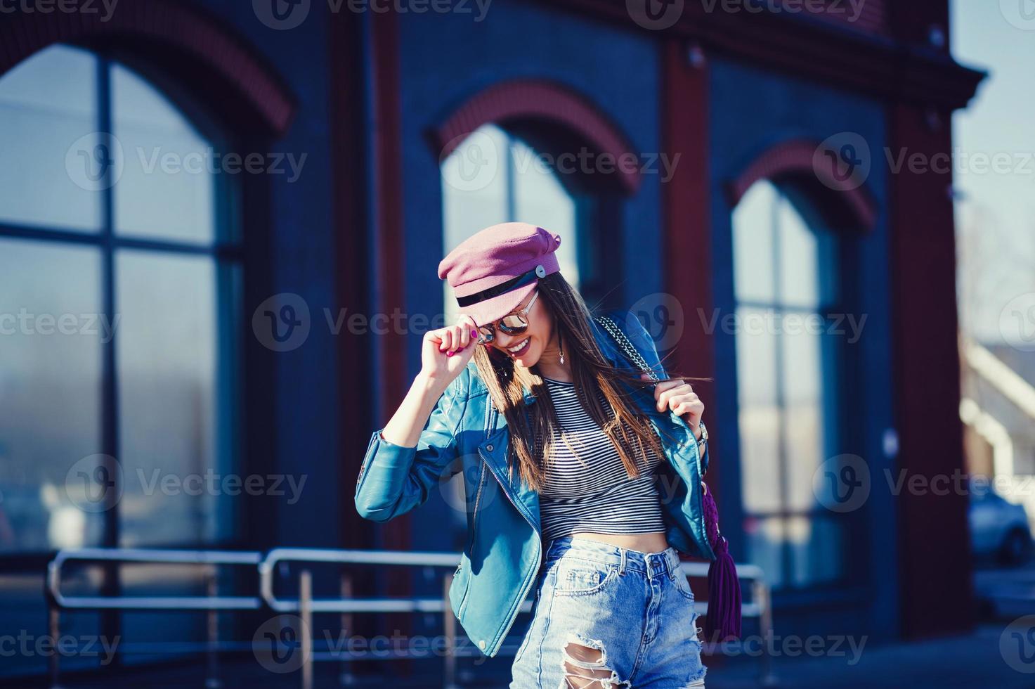 riuscito e contento donna nel cappello foto