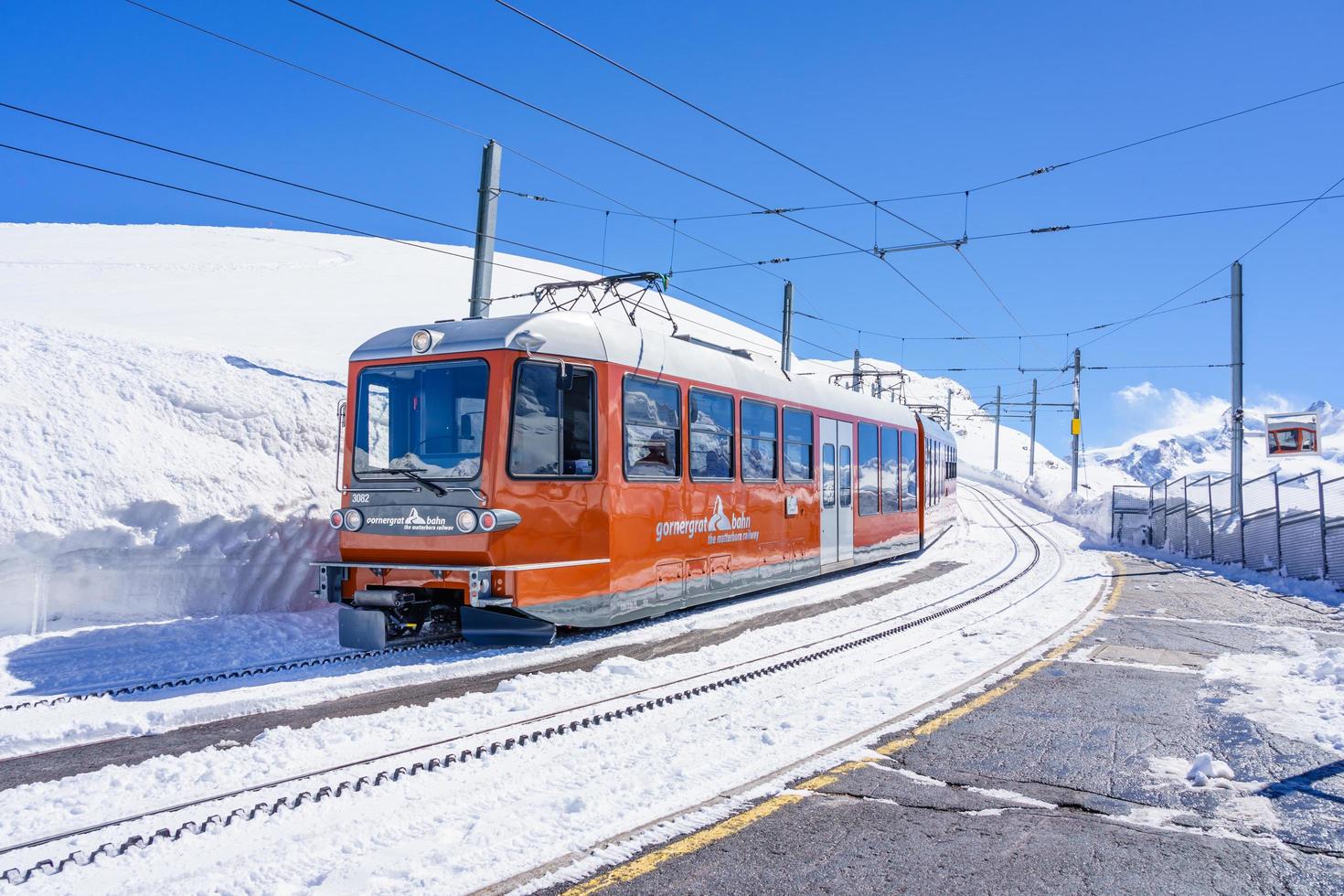 il matterhorn gotthard bahn a riffelberg, svizzera foto