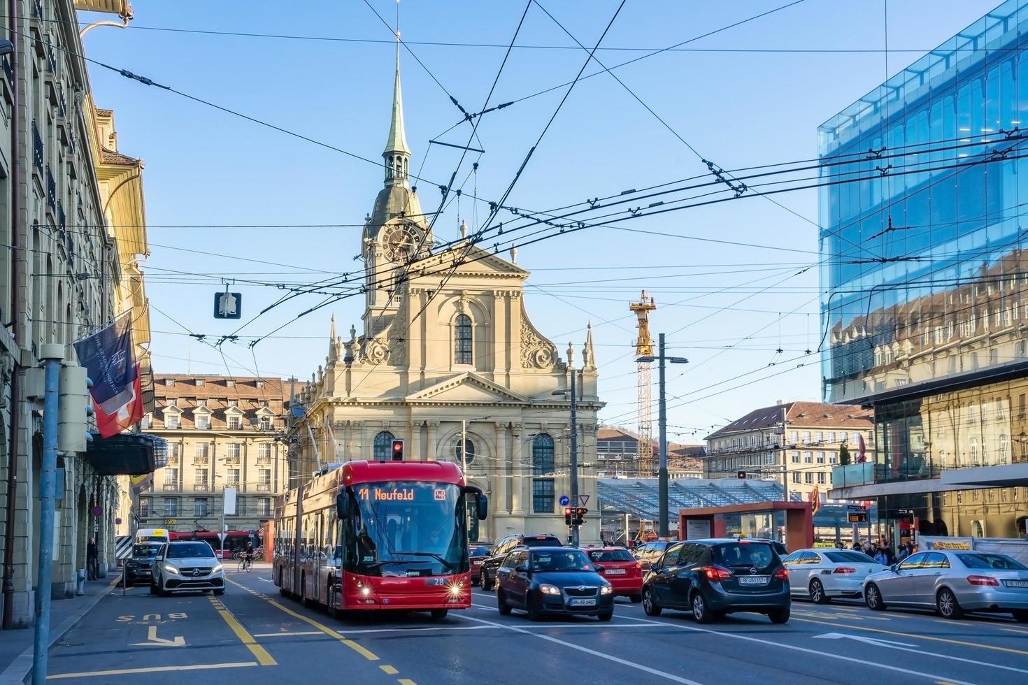 strade della vecchia città medievale di berna, svizzera foto