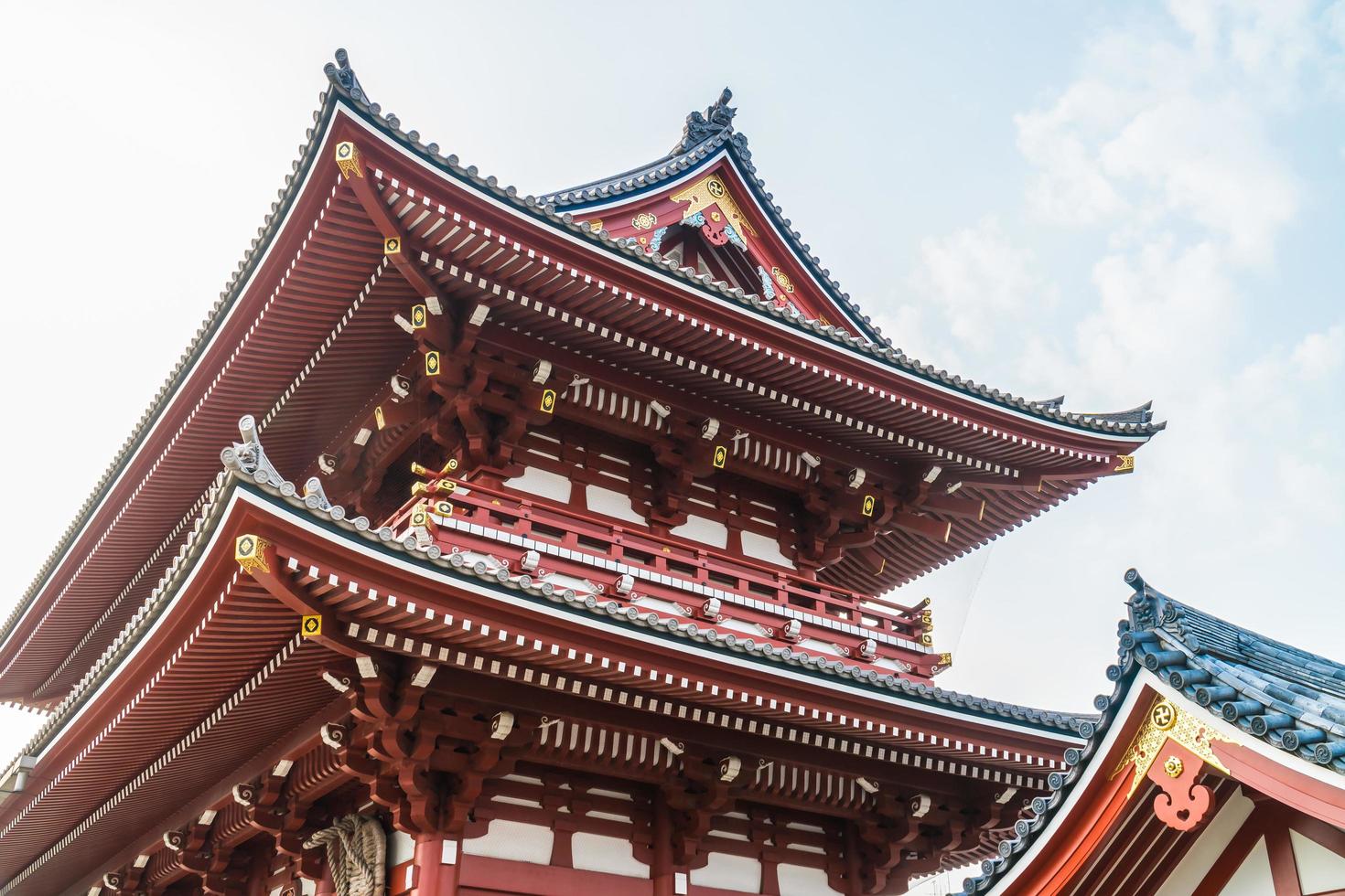 Tempio di sensoji nella zona di asakusa, tokyo, giappone foto