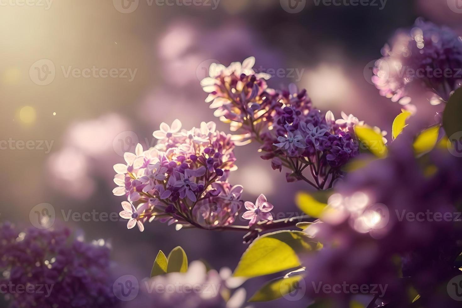 lilla fiori primavera fiore, soleggiato giorno leggero bokeh sfondo foto