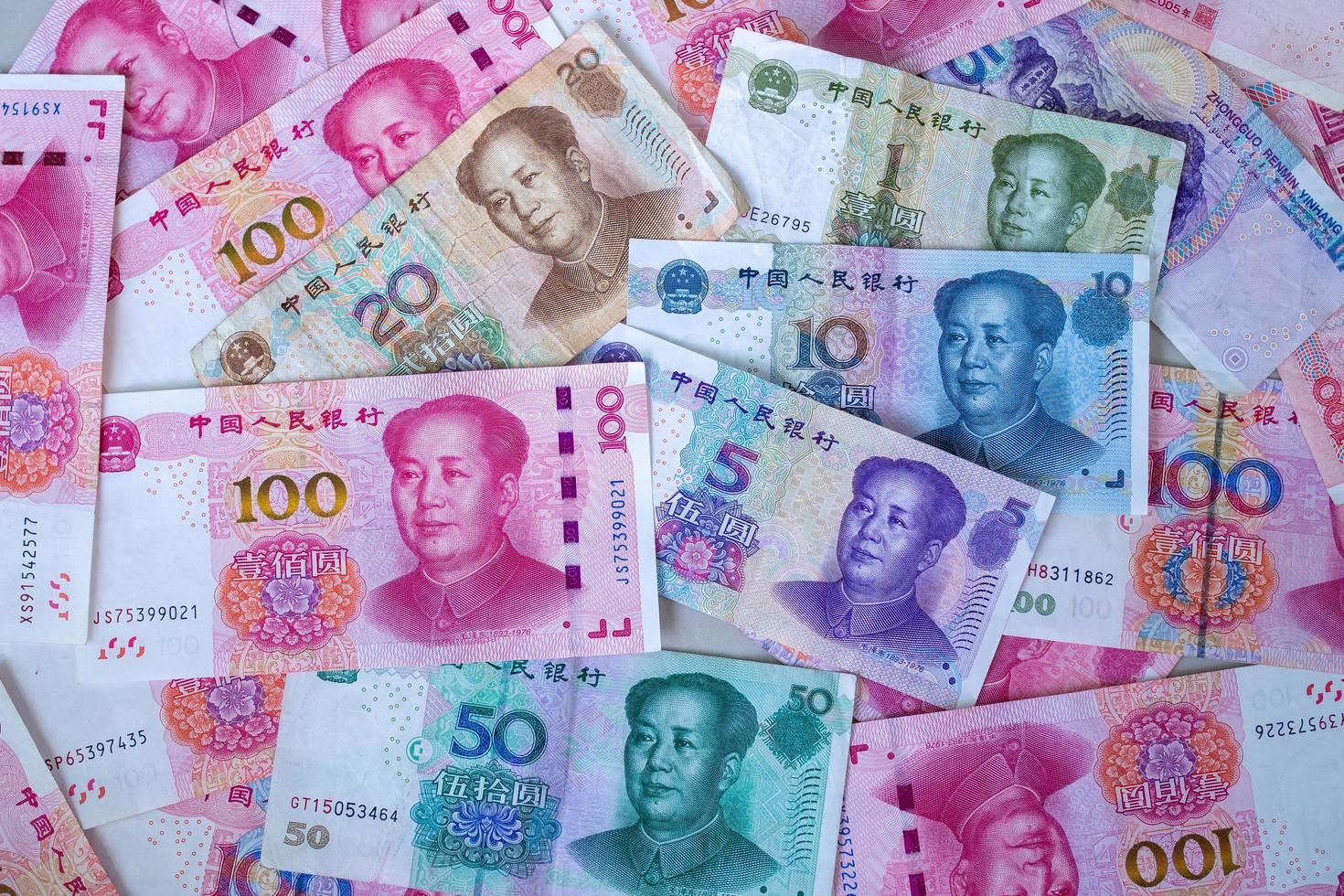 Cinese Appunti per i soldi concetto sfondo foto