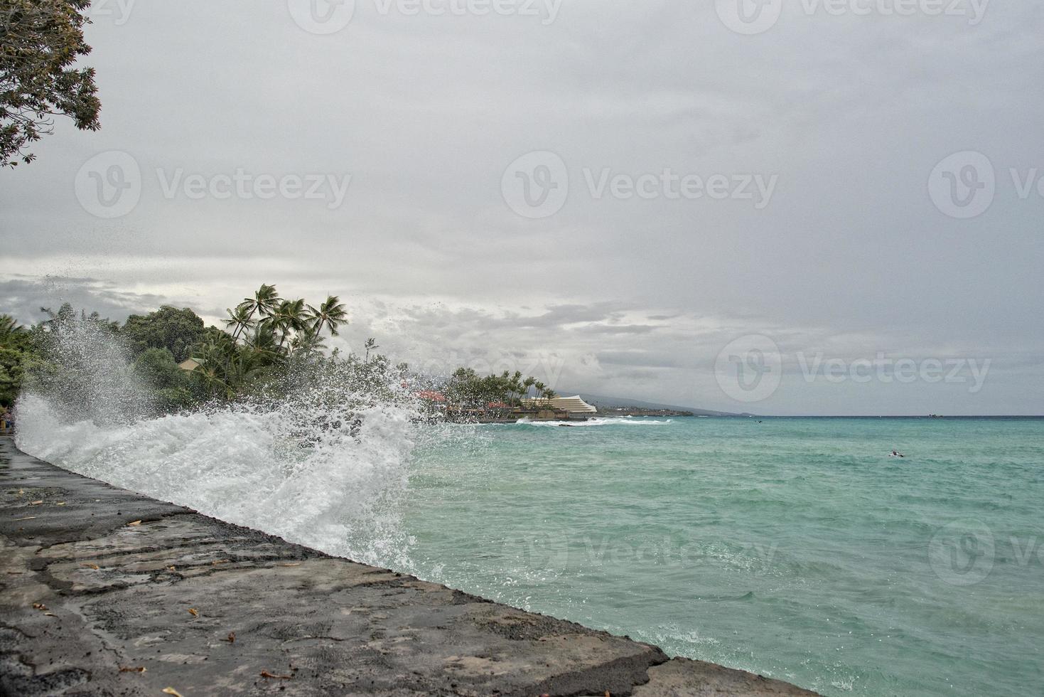 kona porto mare onde nel grande isola foto