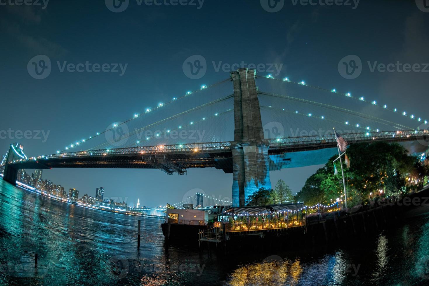 Manhattan notte Visualizza a partire dal brooklyn foto