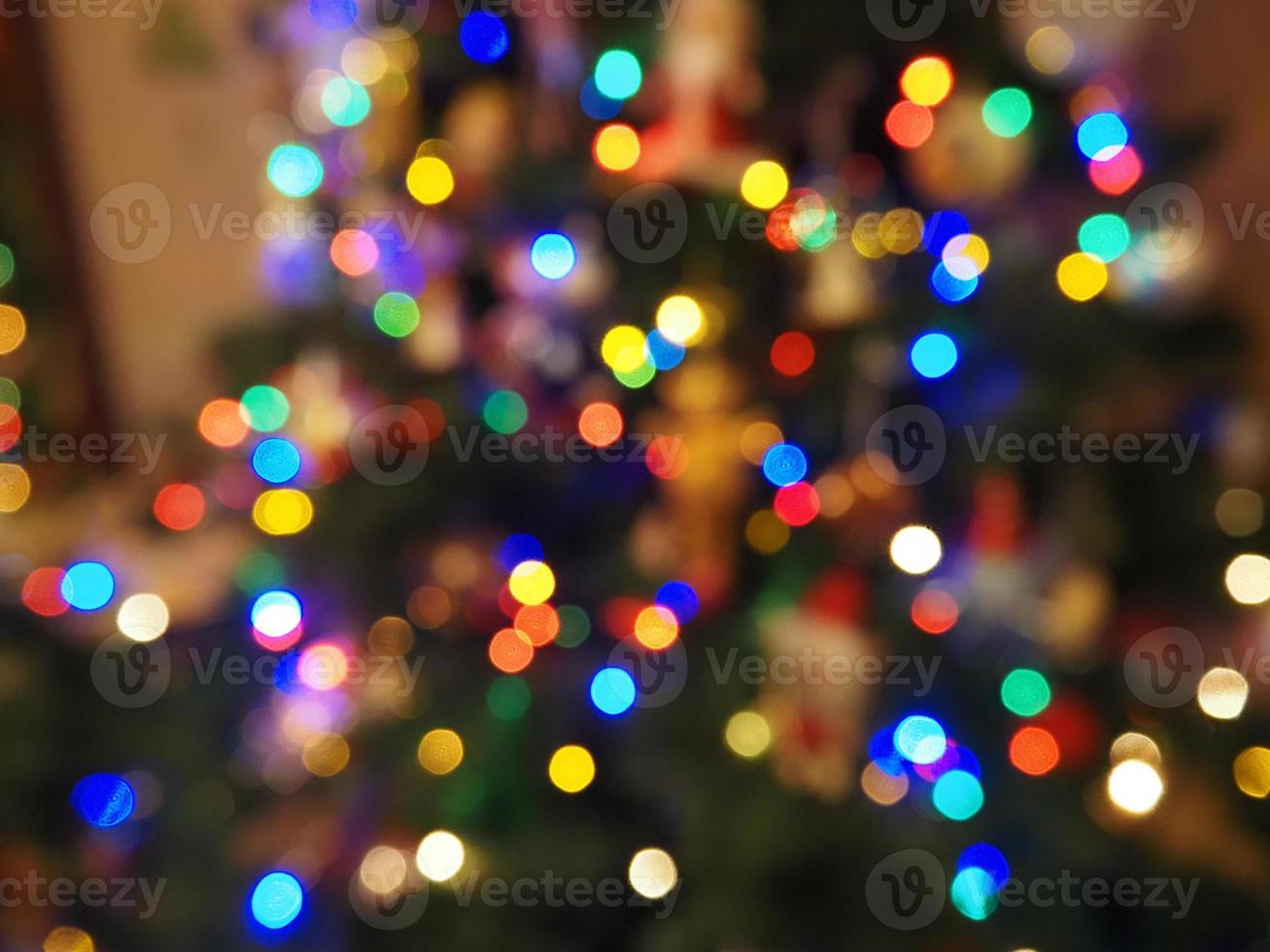 Natale albero luci sfocatura sfondo foto