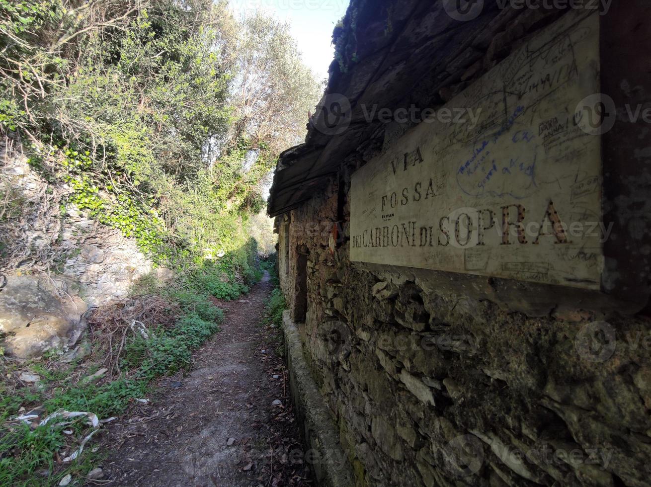 medievale vicolo di sant ilario Genova Italia foto