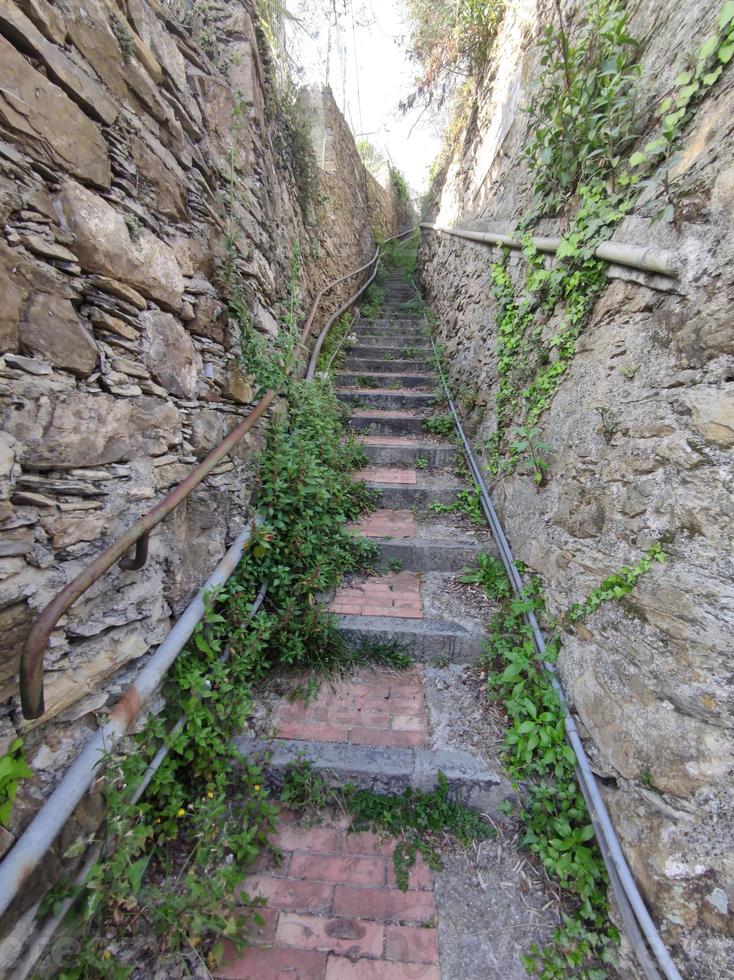 medievale vicolo di sant ilario Genova Italia foto