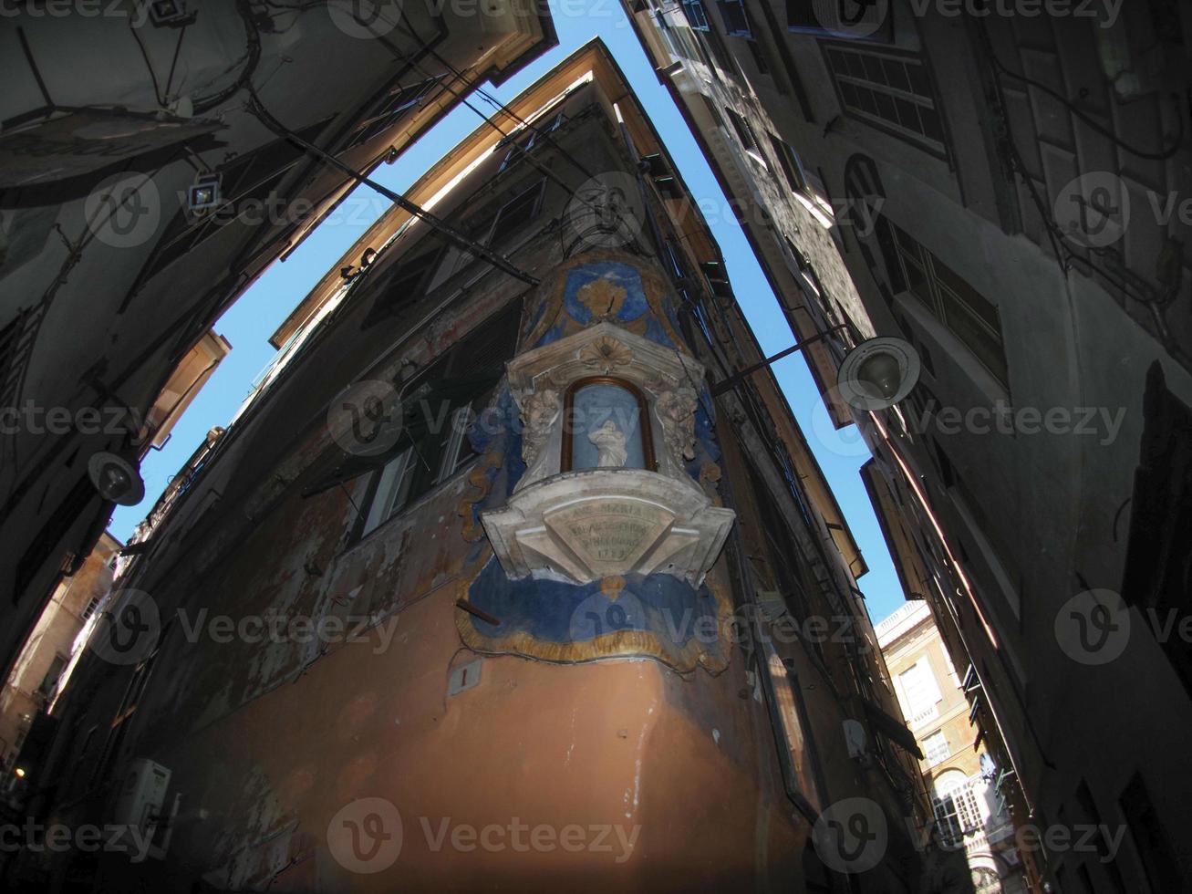 Genova storico palazzo e edifici nel vecchio cittadina foto