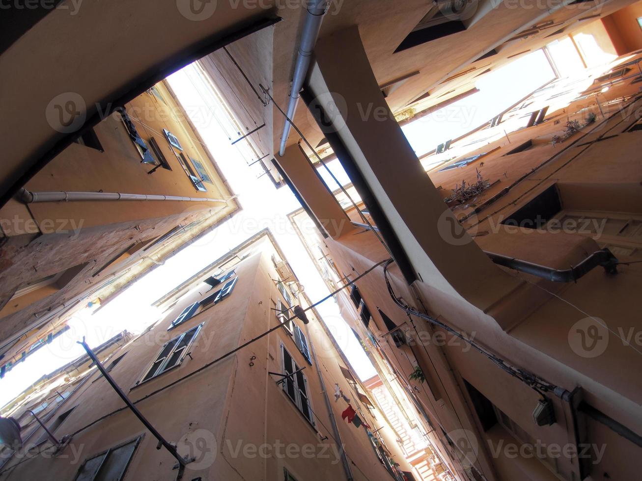 Genova storico palazzo e edifici nel vecchio cittadina foto