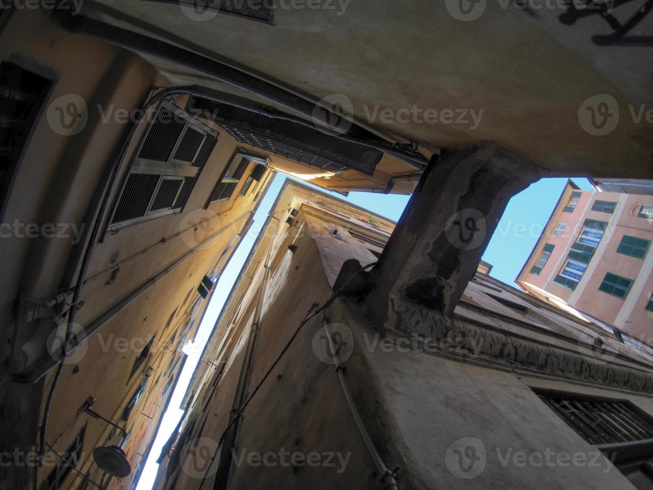 Genova storico palazzo e edifici nel vecchio cittadina foto