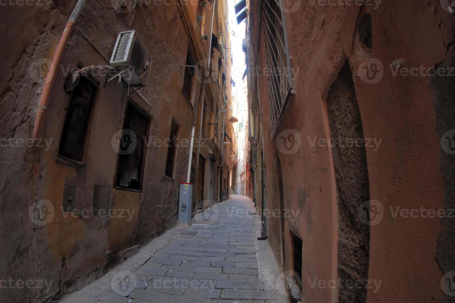 Genova storico palazzo e edifici nel vecchio cittadina foto