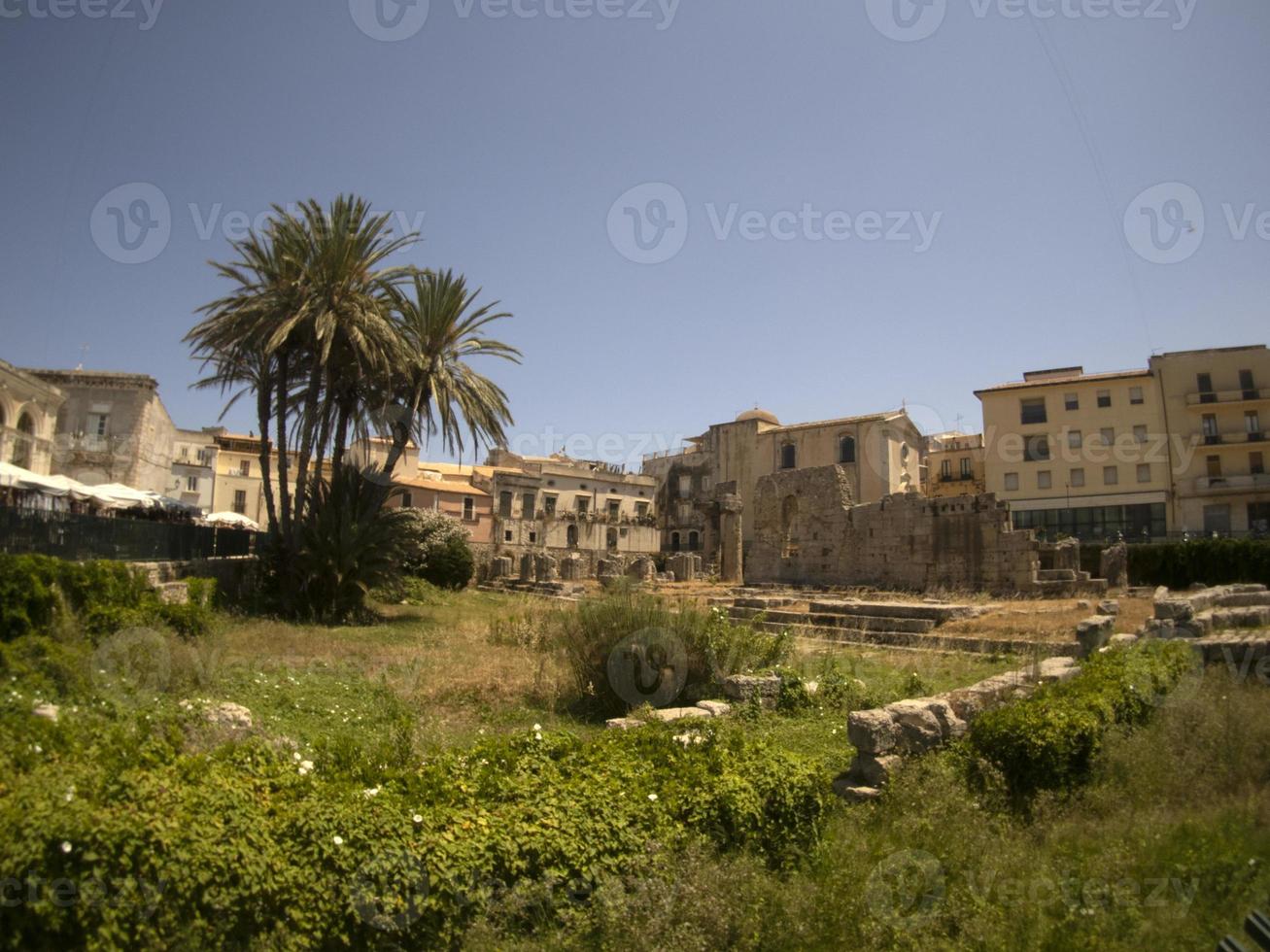 Apollo tempio siracusa sicilia Italia foto