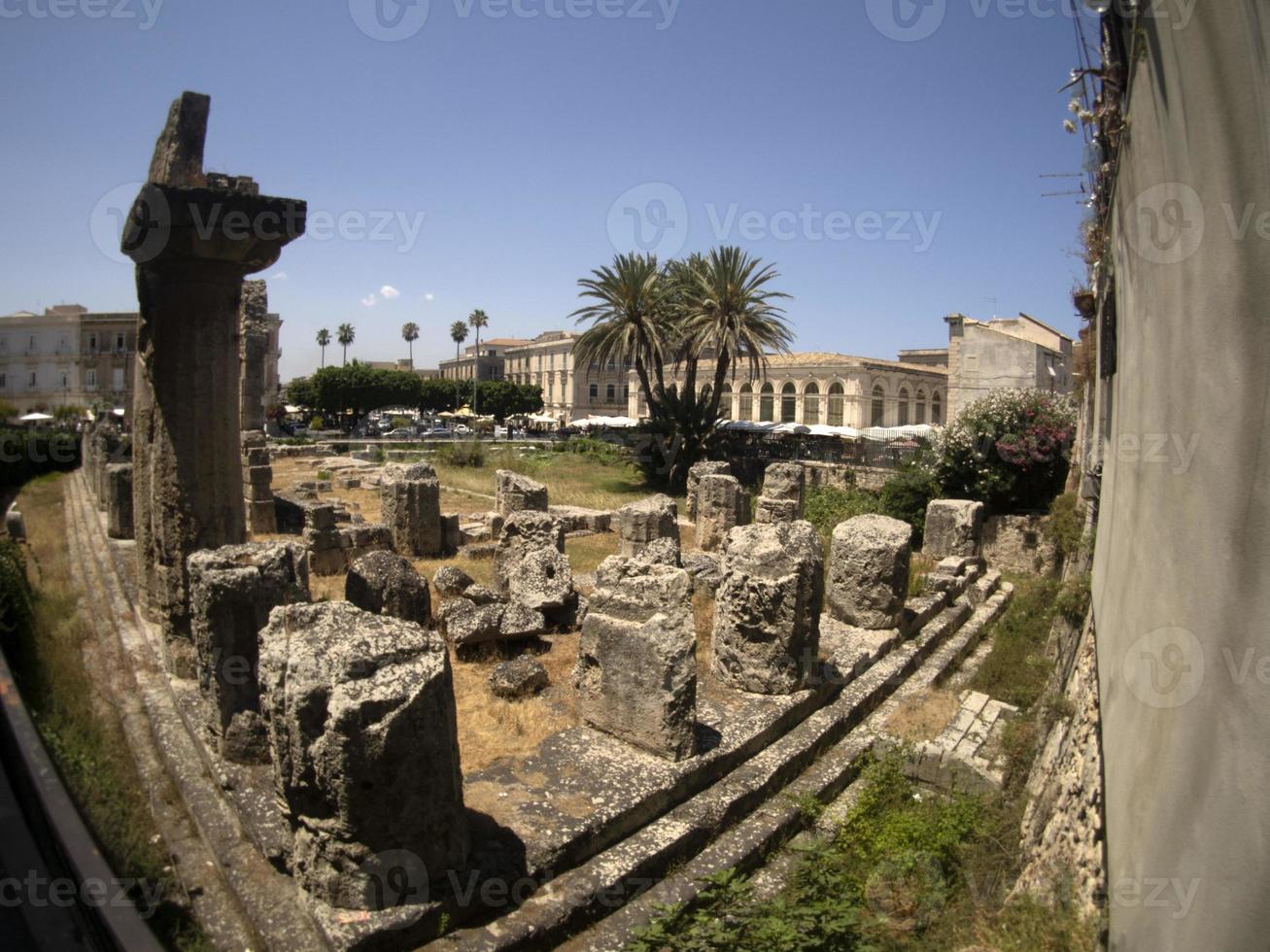 Apollo tempio siracusa sicilia Italia foto