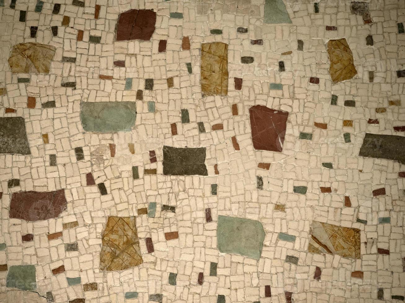 vecchio romano mosaico dettaglio pavimento foto
