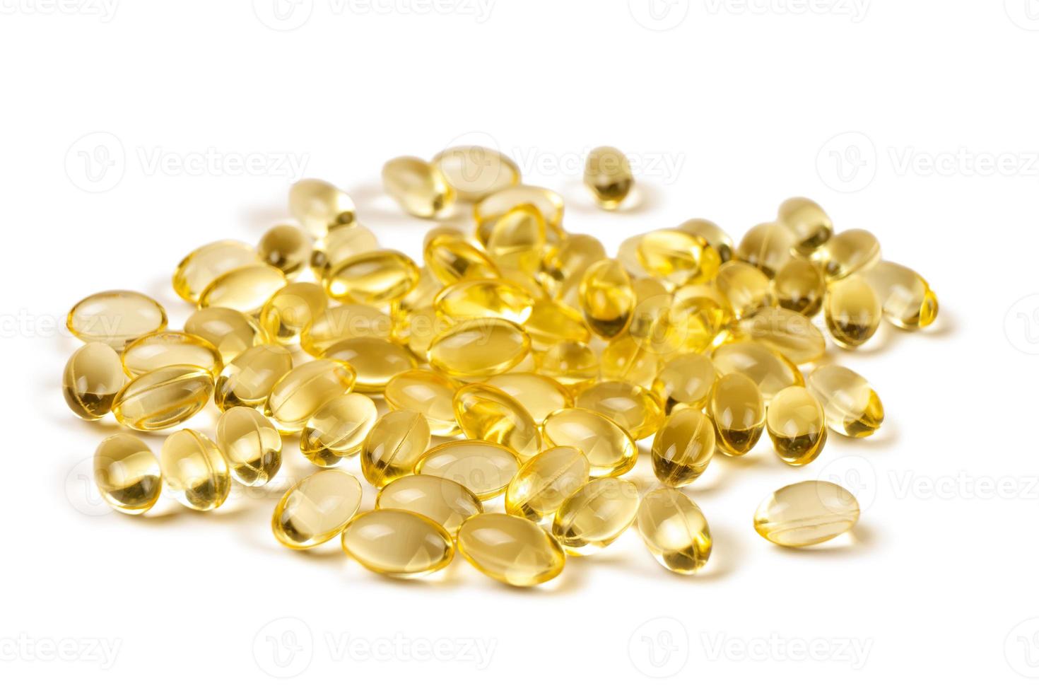 omega 3 pesce olio supplemento softgel capsule isolato su bianca sfondo foto
