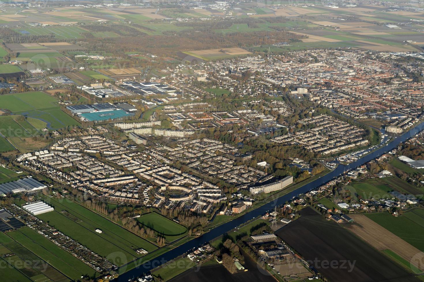 amsterdam porto canali strade aereo Visualizza panorama foto