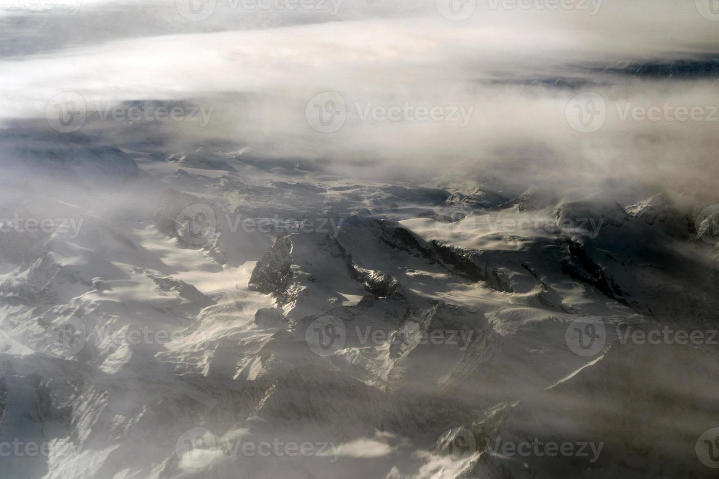 Alpi aereo Visualizza panorama paesaggio foto