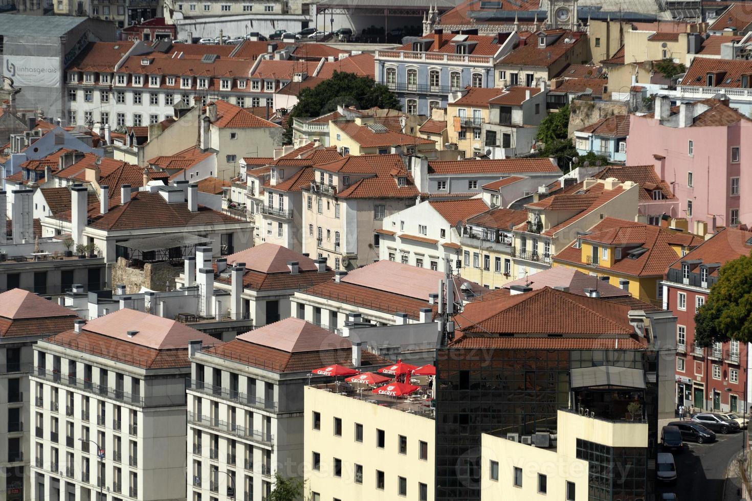 Lisbona aereo panorama paesaggio paesaggio urbano foto