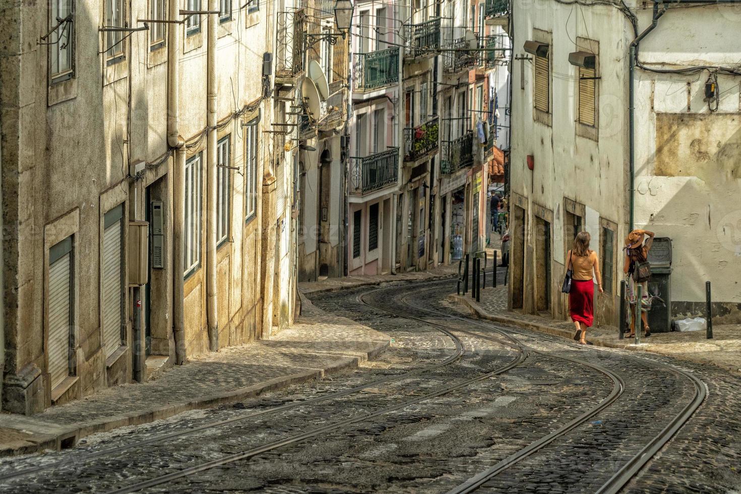 Lisbona cavo auto tradizionale carrello brani foto