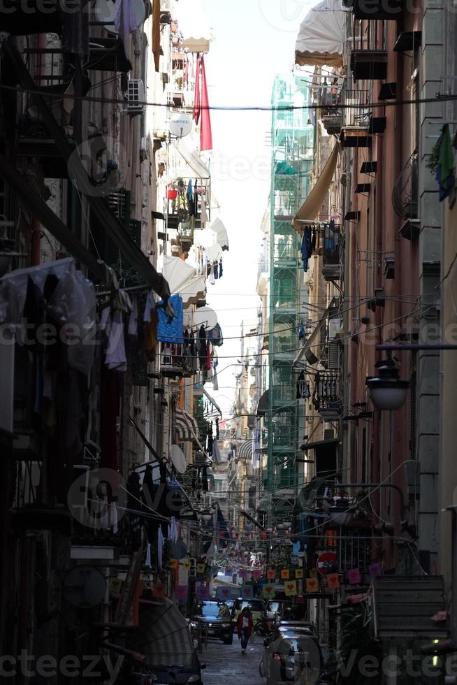 Napoli, Italia - febbraio 1 2020 - quatrieri spagnoli nel inglese spagnolo quartiere foto