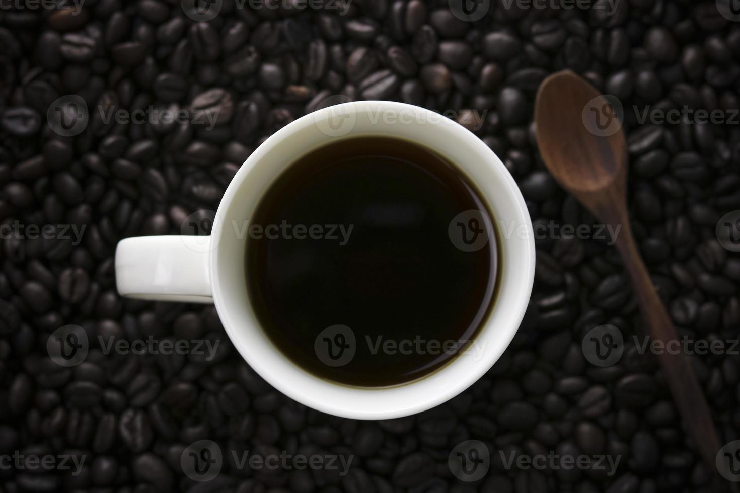 una tazza di caffè dalla vista dall'alto foto