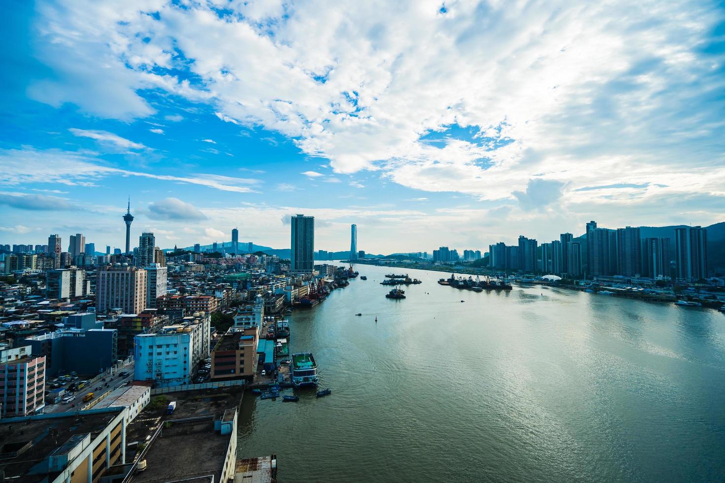 paesaggio urbano della città di macao foto