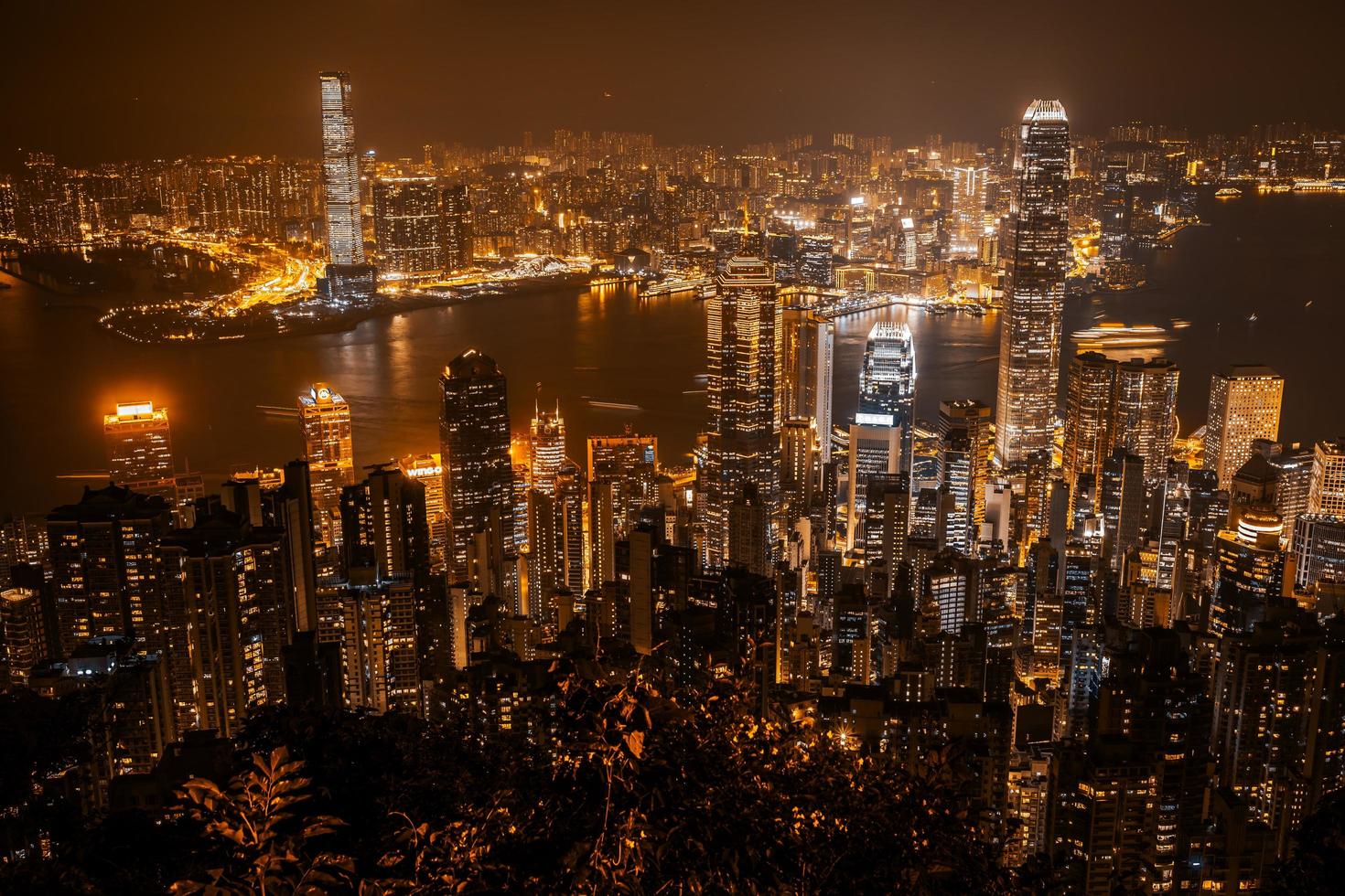 paesaggio urbano della città di hong kong, cina foto