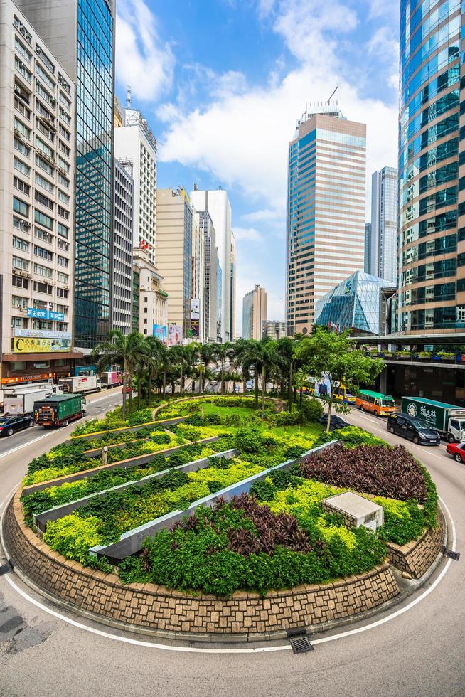 edifici della città di hong kong, cina foto