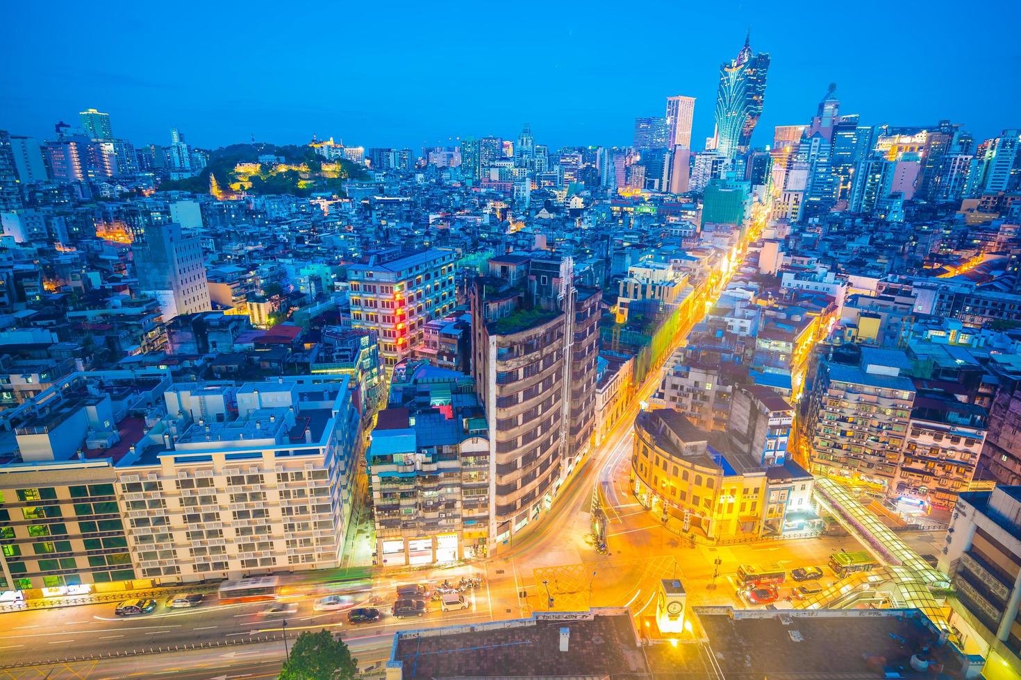 paesaggio urbano della città di macao foto