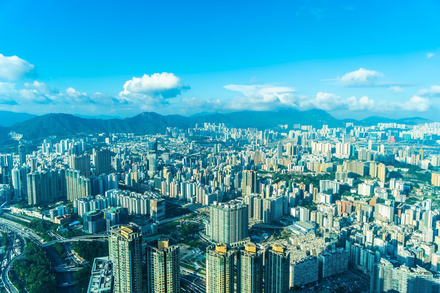 paesaggio urbano della città di hong kong, cina foto