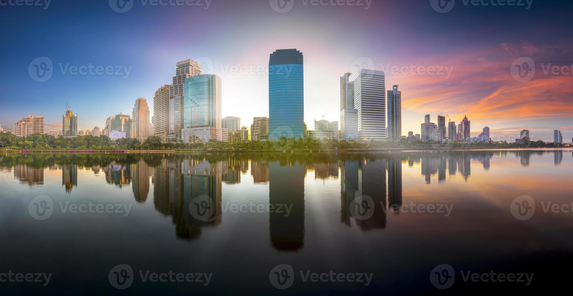 vista panoramica della città di bangkok foto