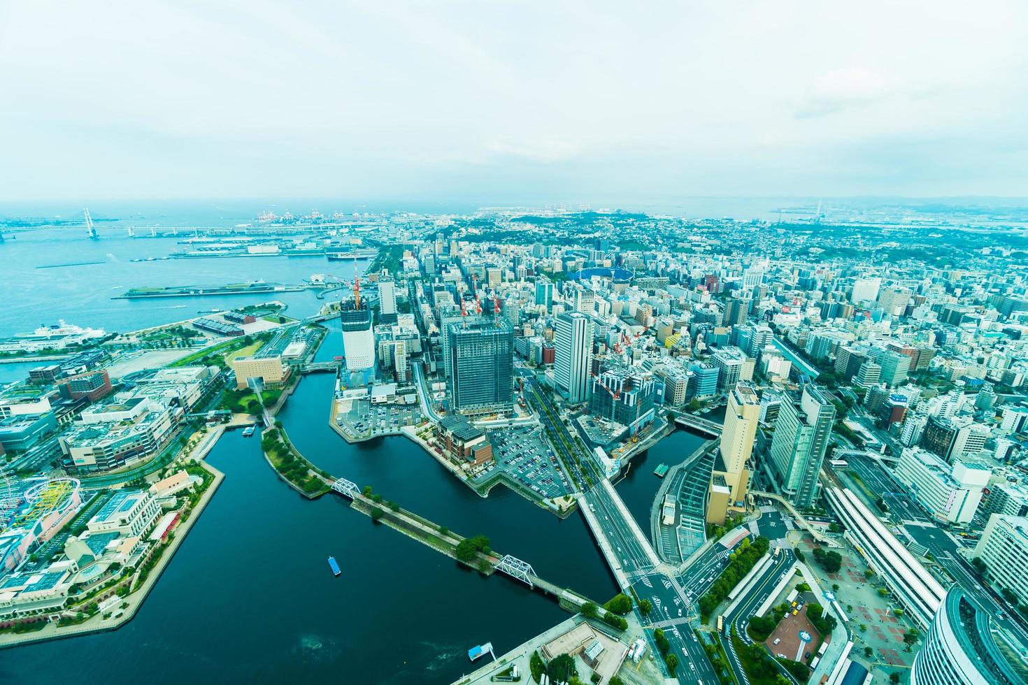 splendidi edifici nella città di Yokohama foto