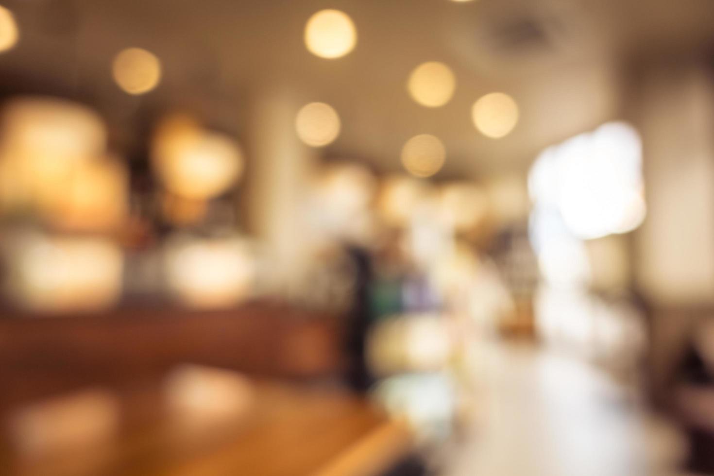 ristorante sfocato astratto e interiore della caffetteria foto