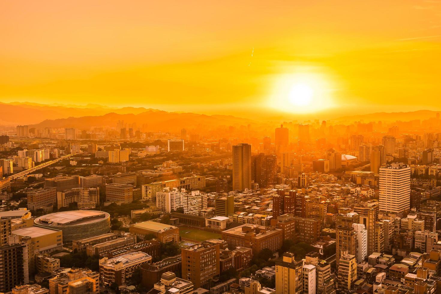 vista aerea della città di taipei, taiwan foto