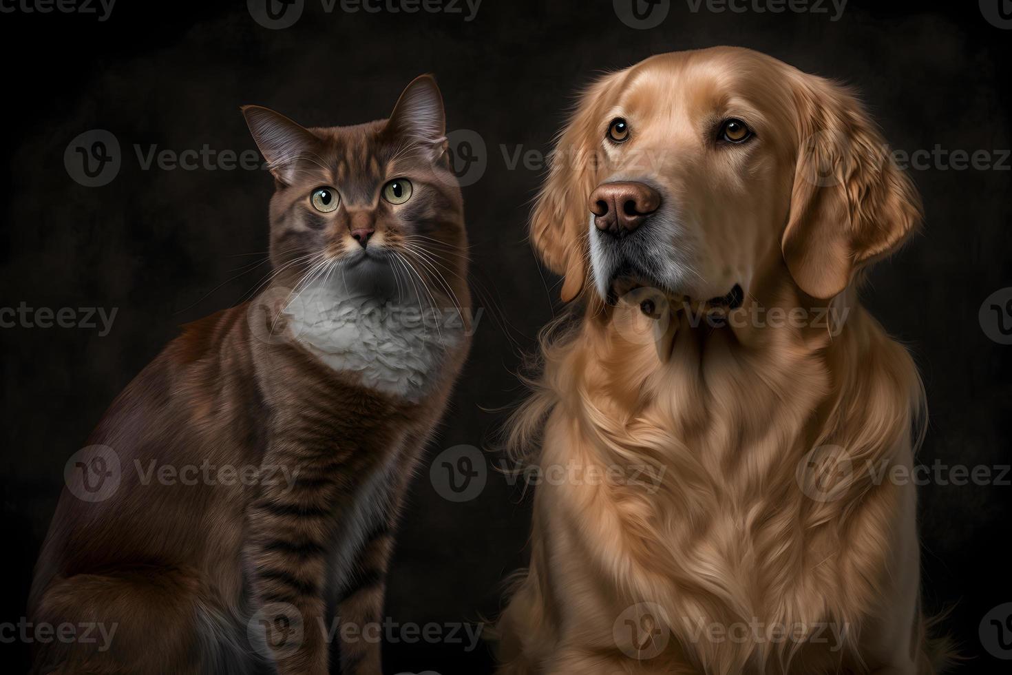 ritratto carino grigio soriano gatto nel cartone scatola su pavimento a casa fotografia foto