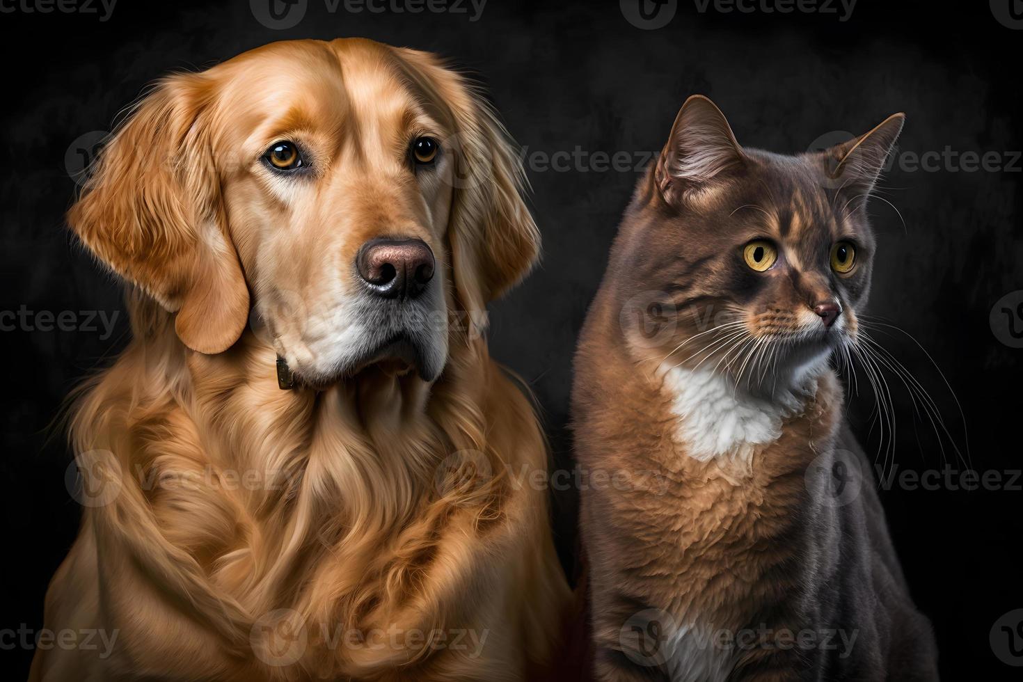 ritratto carino grigio soriano gatto nel cartone scatola su pavimento a casa fotografia foto