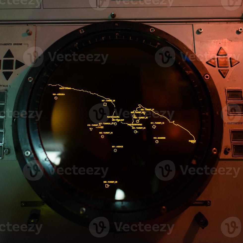 sottomarino controllo pannello radar Schermo foto