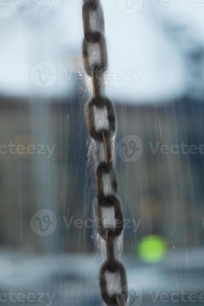 pioggia su un' catena foto