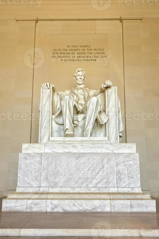 Presidente Lincoln statua a Washington memoriale foto