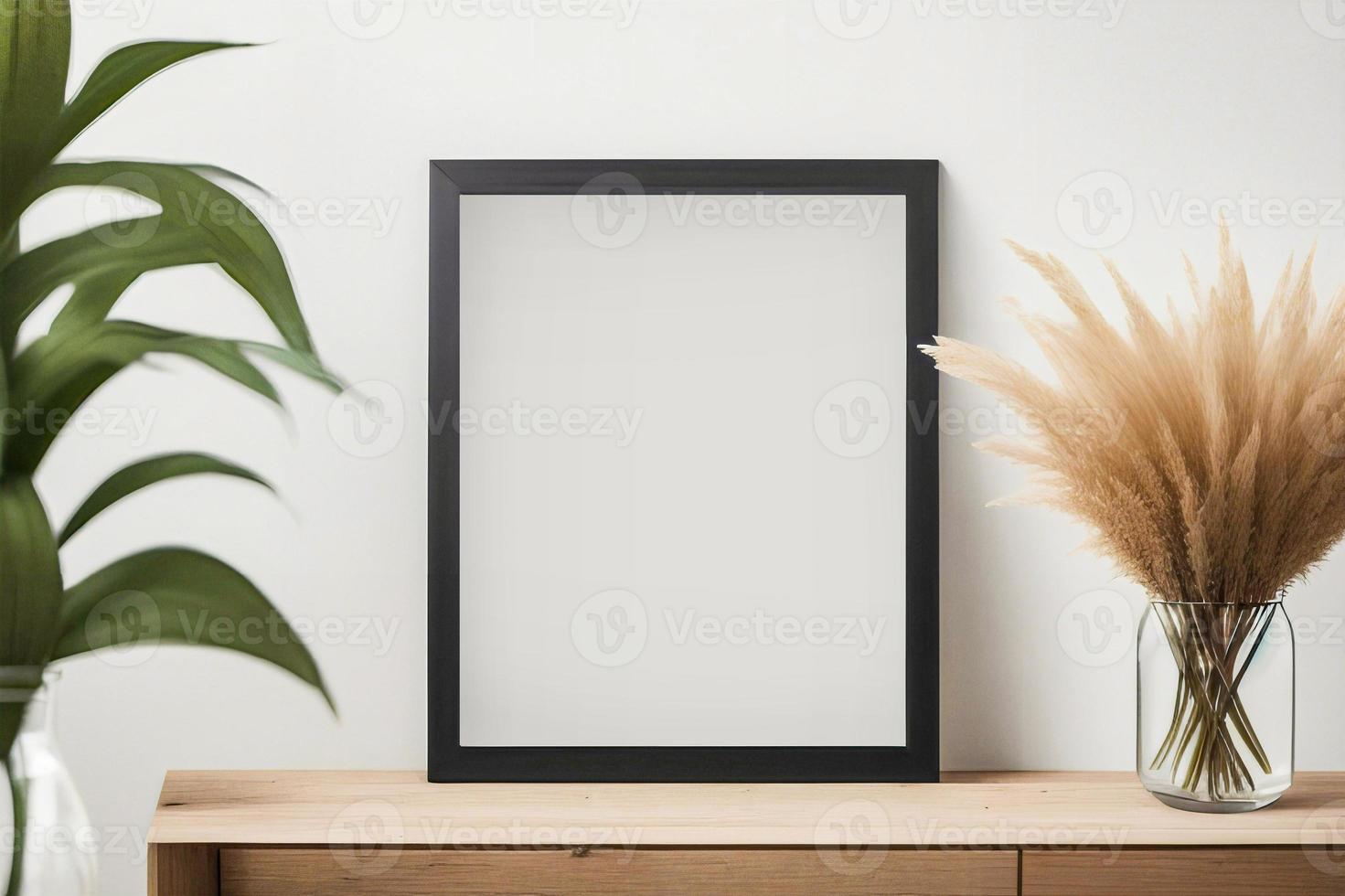 modello di nero verticale telaio nel casa interno foto