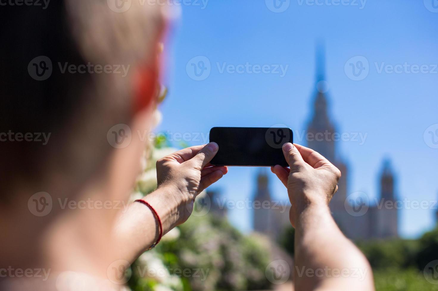 uomo assunzione foto su il parco