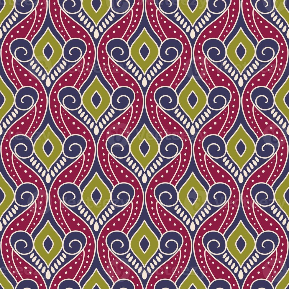etnico ikat modelli geometrico nativo tribale boho motivo azteco tessile tessuto tappeto mandala africano americano India fiore foto
