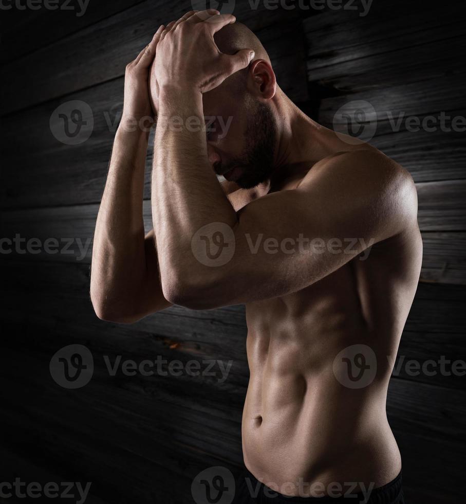 costituzione fisica di un' uomo con muscoli foto