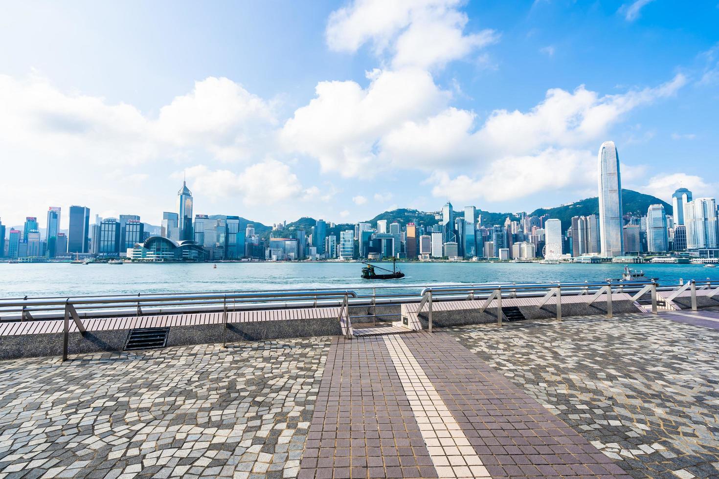 vista aerea della città di hong kong, cina foto