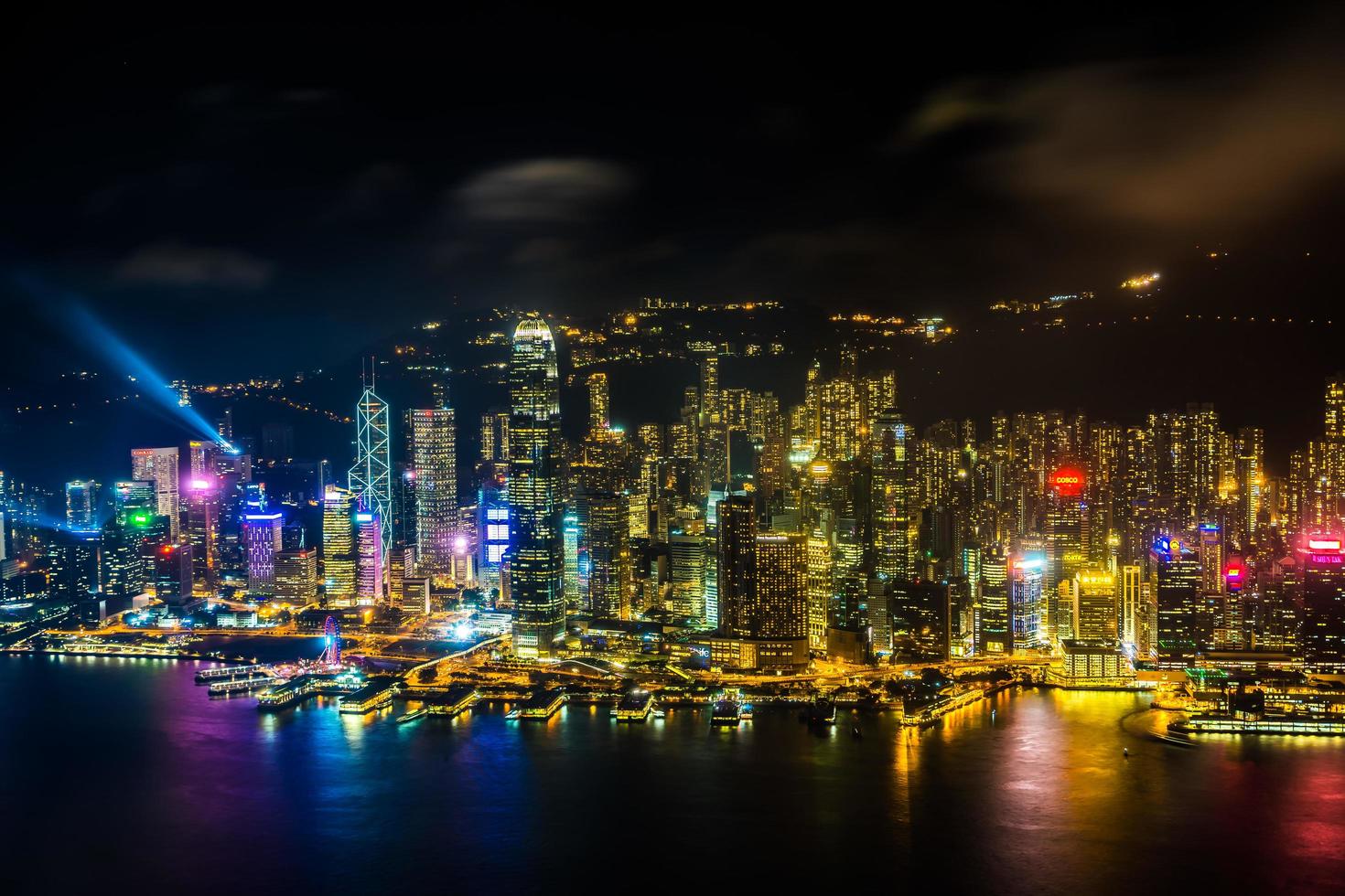 vista della città di hong kong, cina foto