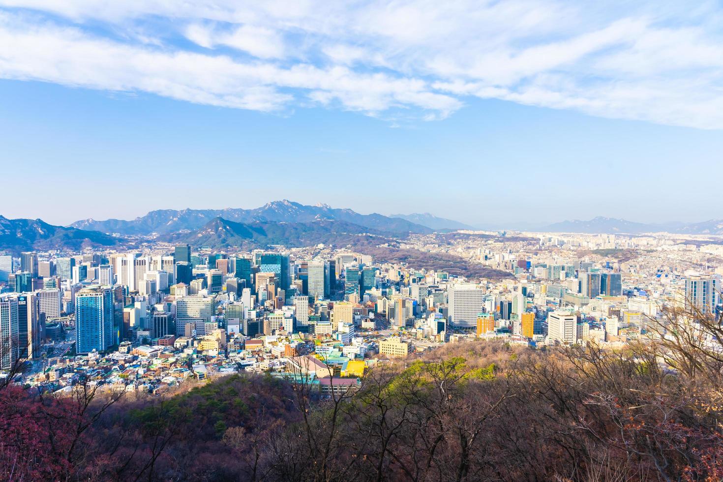 vista della città di seoul, corea del sud foto